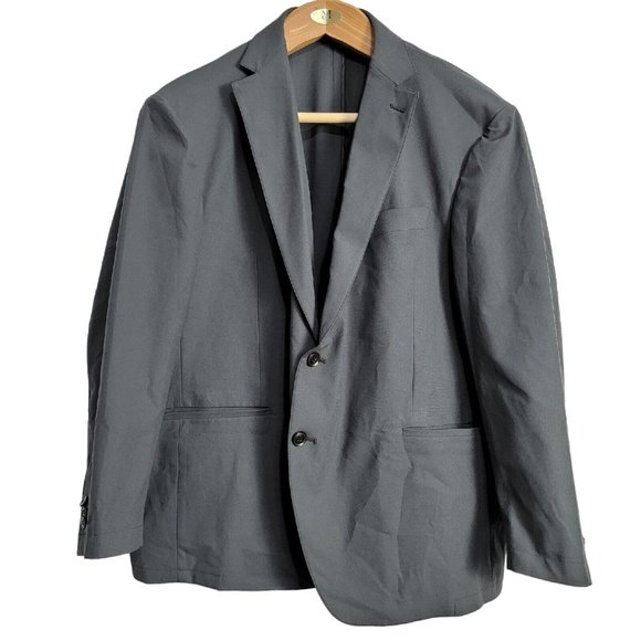 Sene Soho Flex Tech Sport Coat Unstructured Blazer Jacket Gray Custom 52 Chest - Picture 1 of 4
